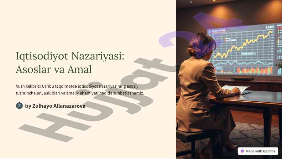 Iqtisodiyot nazariyasi asoslari va amal