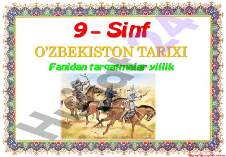 Xix asr o‘rtalarida o‘rta osiyo xonliklari