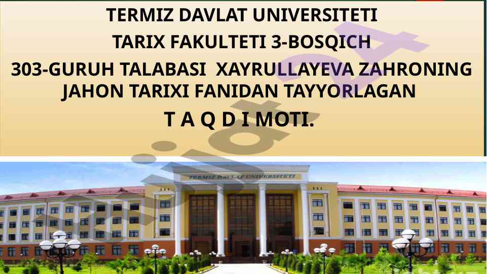 Eron tarixida afg'onlar hukmronligi tahlili