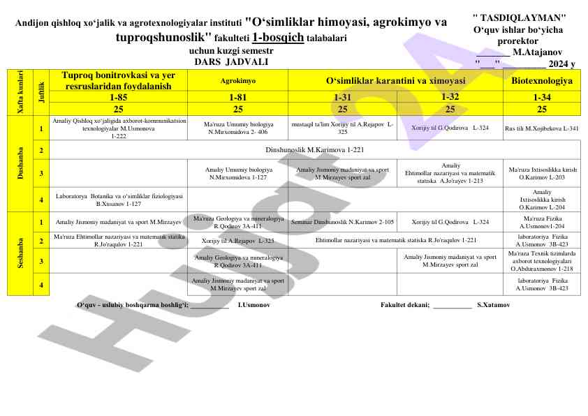 Agrokimyo va biotexnologiya o‘quv materiallari