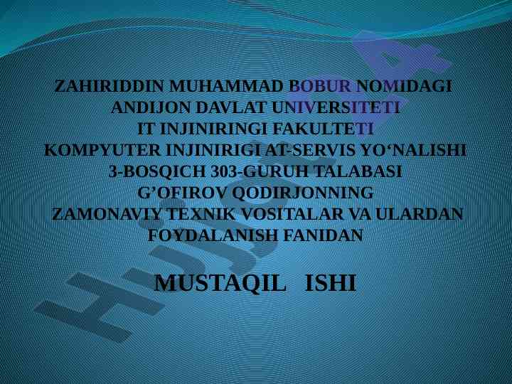 Kompyuterdagi qo'shimcha qurilmalar turlari
