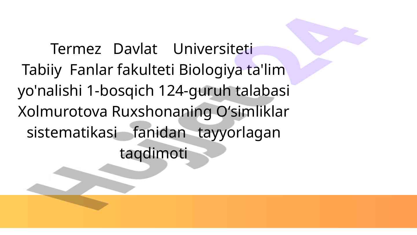 Liliales tartibining kelib chiqishi va tizimi