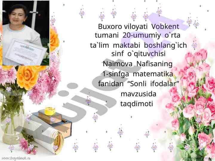 Sonli ifodalar mavzusida matematika dars taqdimoti