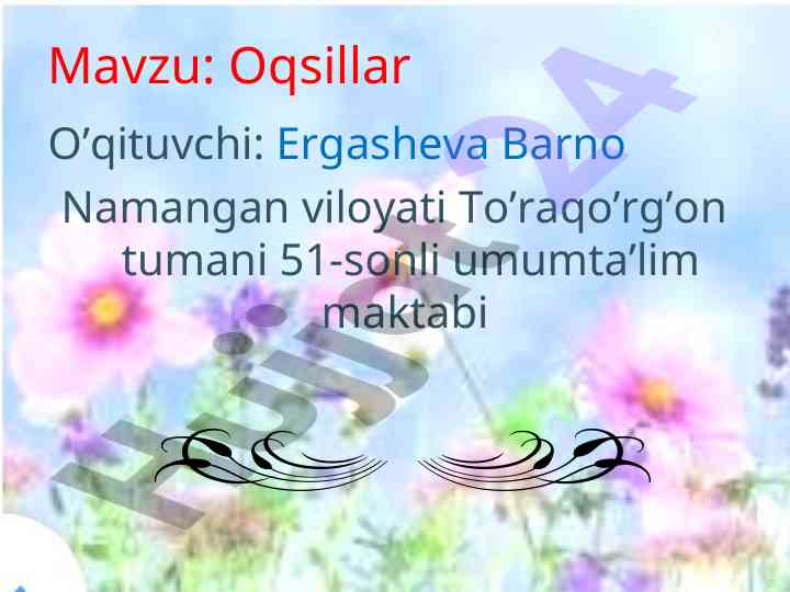 Oqsillar va peptidlar tuzilishi va xossalari