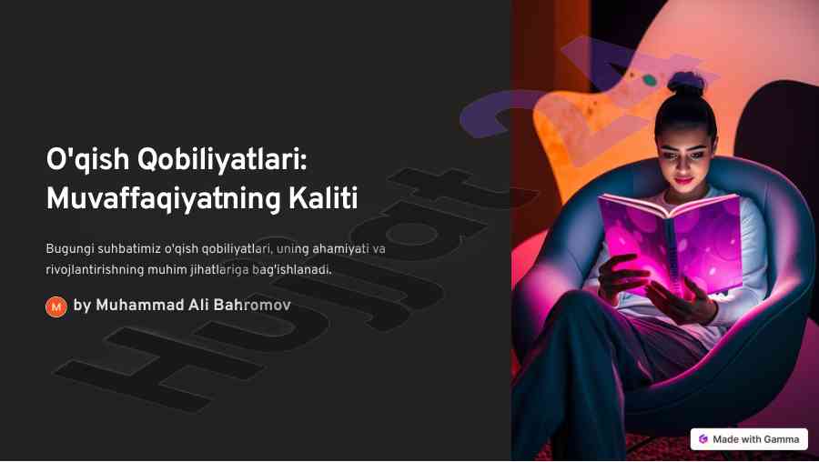 O'qish qobiliyatlari: muvaffaqiyatning kaliti