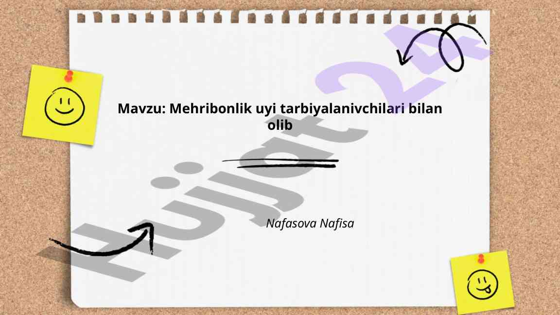 Mehribonlik Uyi Tarbiyalanuvchilari Bilan Ishlash