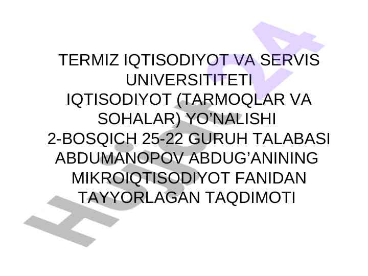 Iqtisodiy ehtiyoj va iqtisodiy ne'matlar tushunchalari