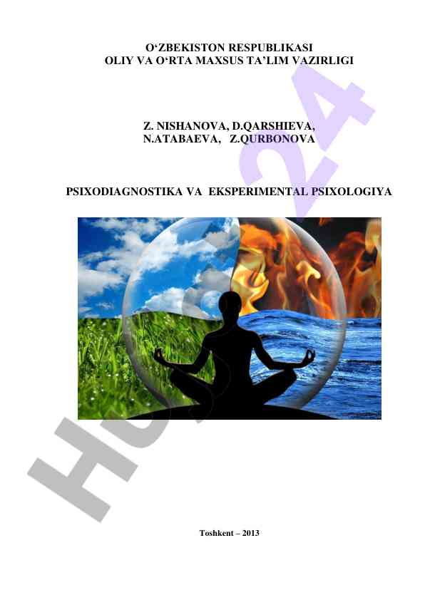 Psixodiagnostika va eksperimental psixologiya