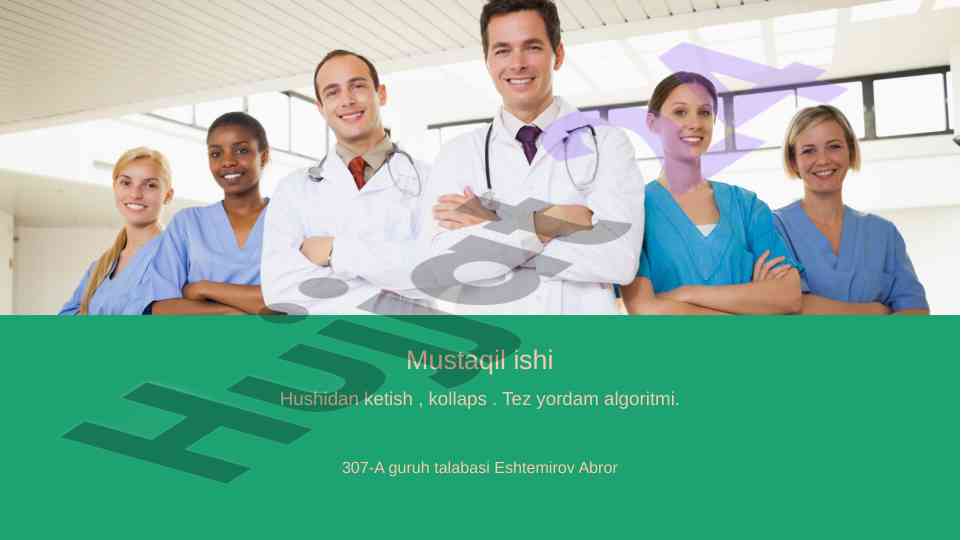 Hushidan ketish va kollaps tez yordam algoritmi