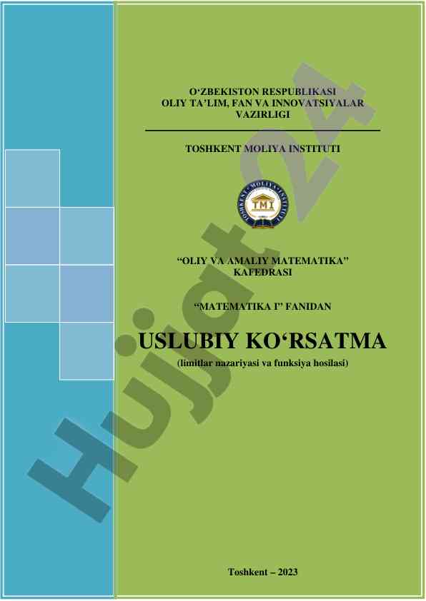 Metodologiya va uslubiyat o‘quv qolavtalariga kirish