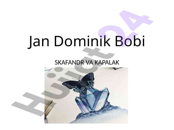 Jan dominik bobi biografiyasi va asarlari tahlili