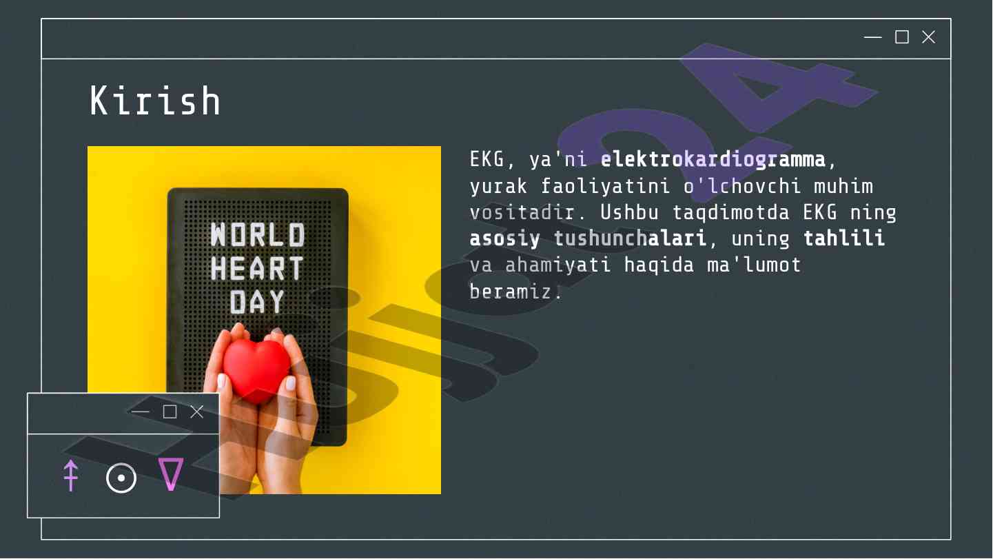 Asosiy ekg tushunchalari va tahlili