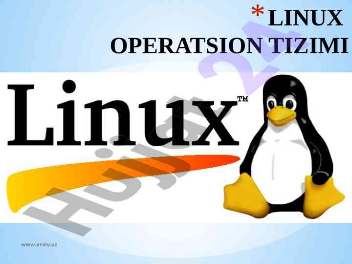 Linux operatsion tizimi tarixi va rivojlanishi