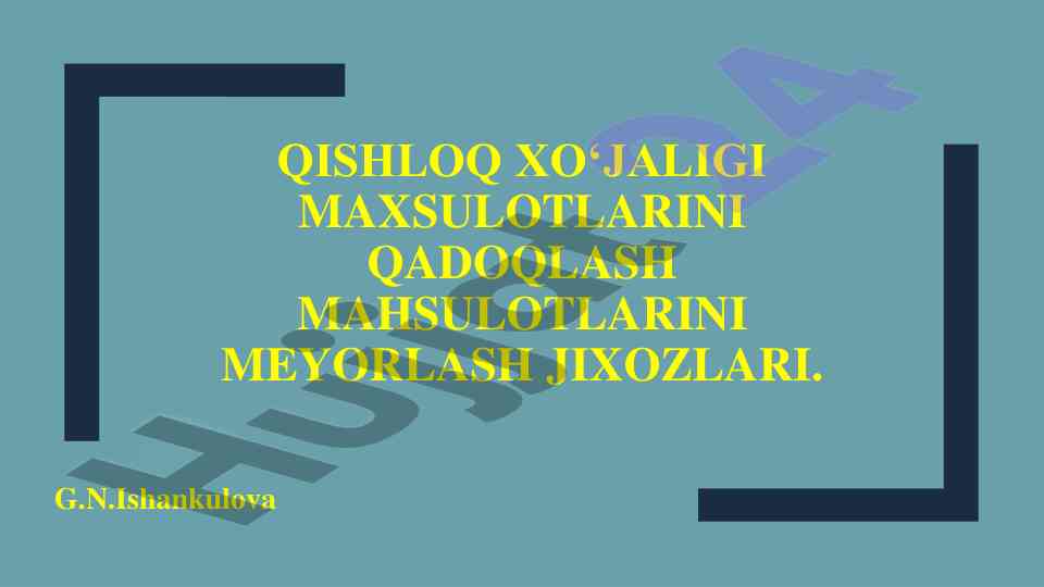 Qishloq qo‘jaligi maxsulotlarini qadoqlash uskunalari