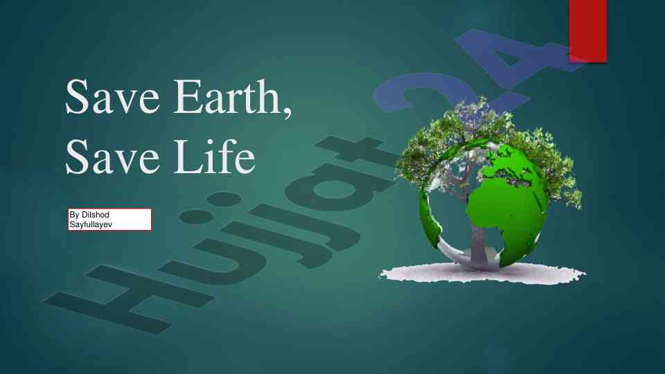 Save earth from pollution and its impact
