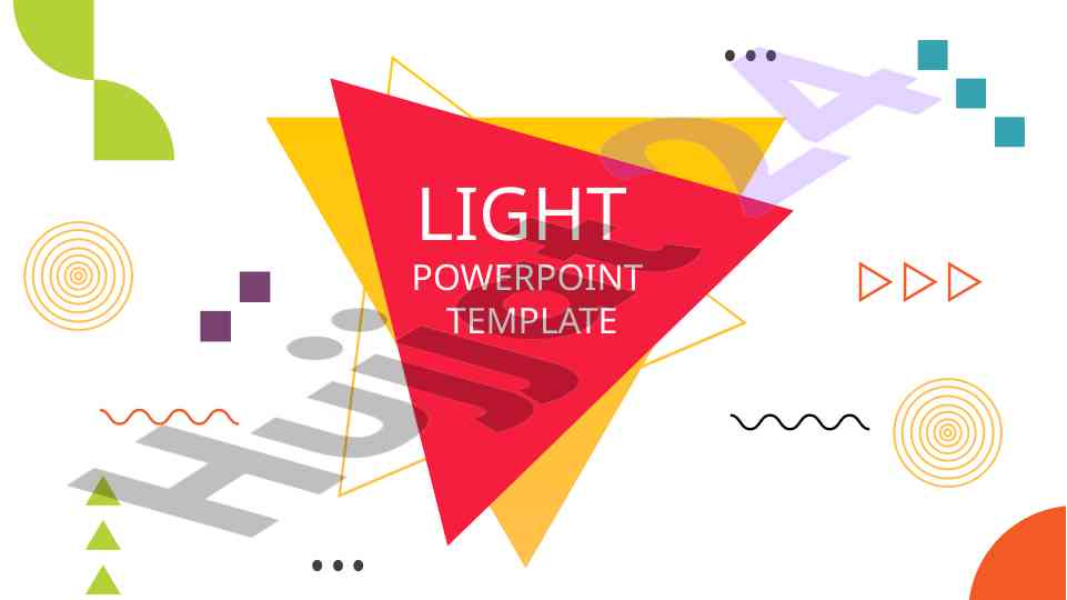 Light powerpoint template for creative presentations