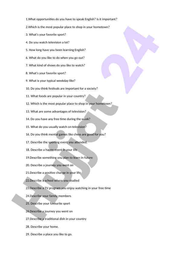 English language skills and personal reflections