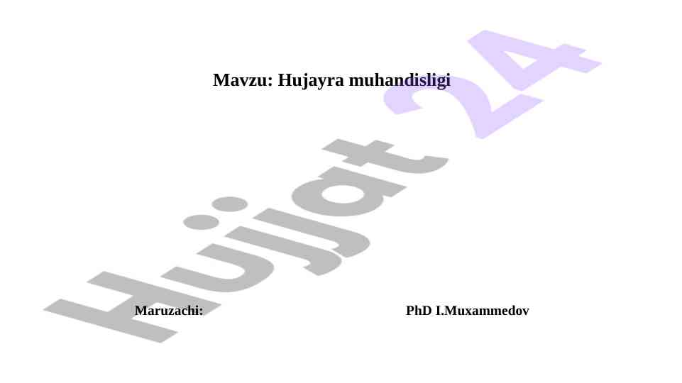 Hujayra muhandisligi: ahamiyati va samaradorligi