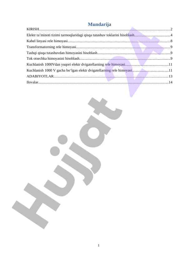 Rele himoyasi va avtomatika qurilmalari