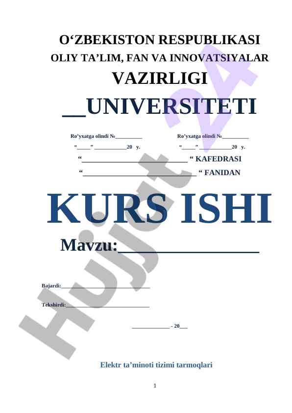 Rele Himoyasi Va Energosistema Tizimi