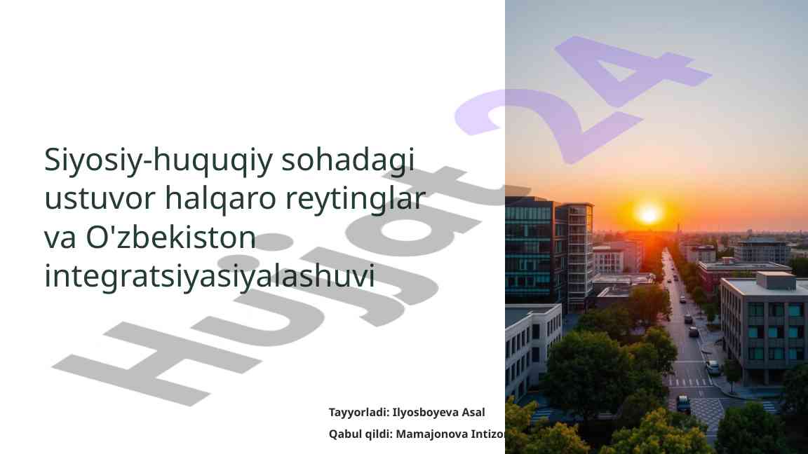O'zbekistonning xalqaro reytinglari va integratsiyasi
