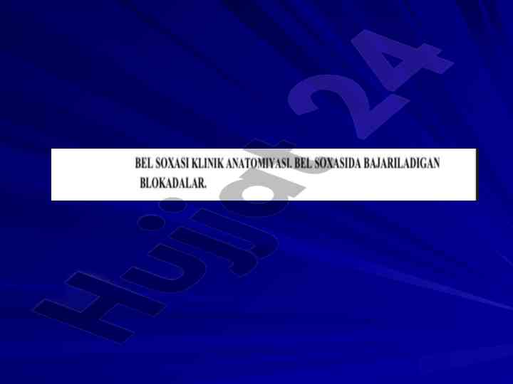 Қоринпарда орти бошлиғи аъзоларида операциялар