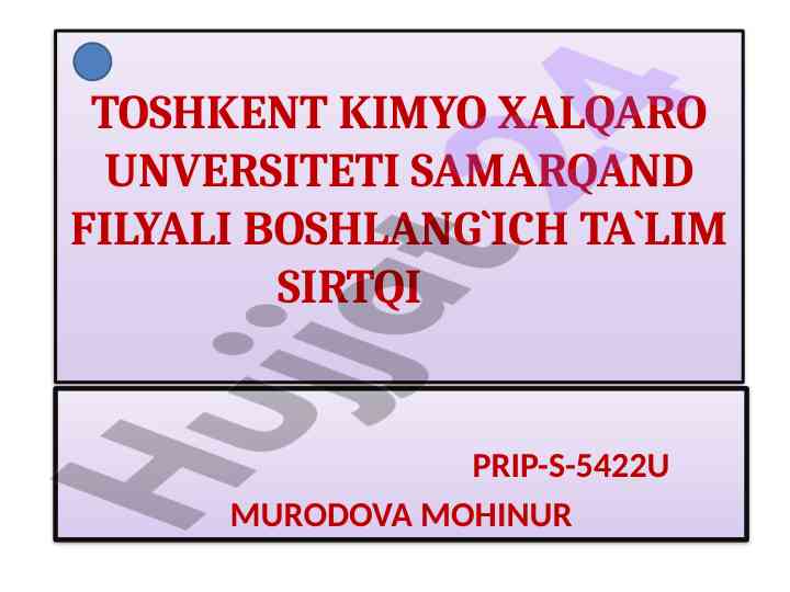 Ilk bolalik davrida nutqning o'sishi tahlili