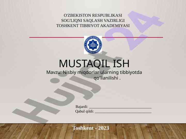 Nisbiy miqdorlar ularning tibbiyotda qo'llanilishi