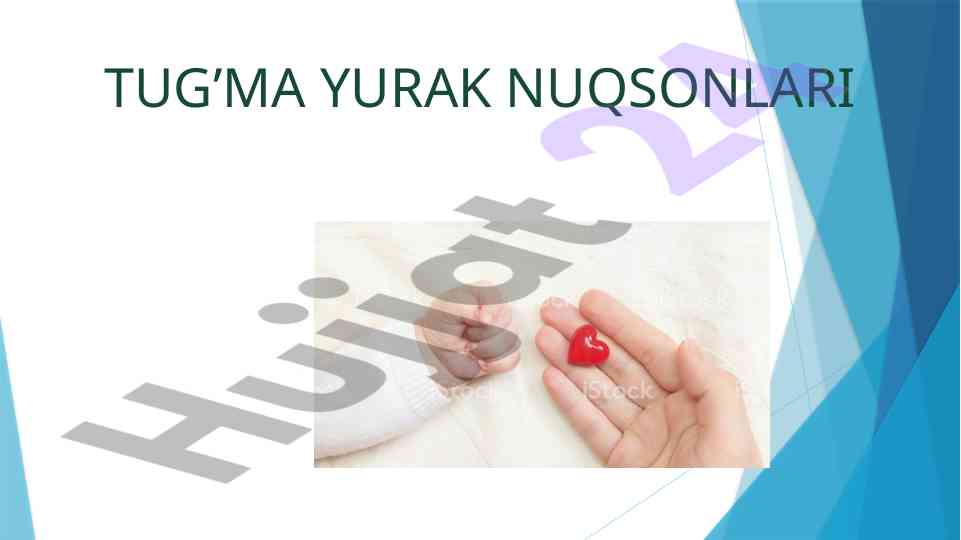 Yurak tug'ma nuqsonlari va ularning klassifikatsiyasi