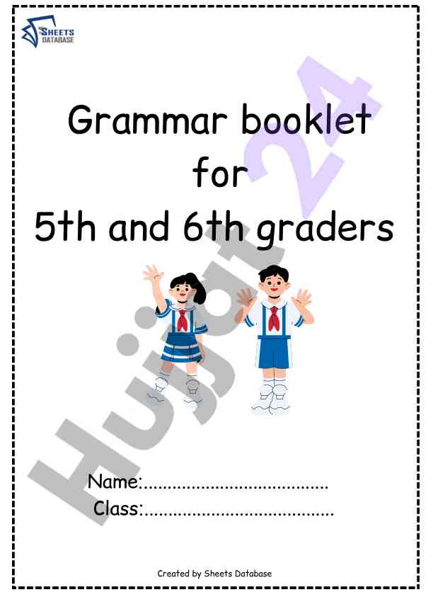 Grammar booklet for 5th and 6th graders