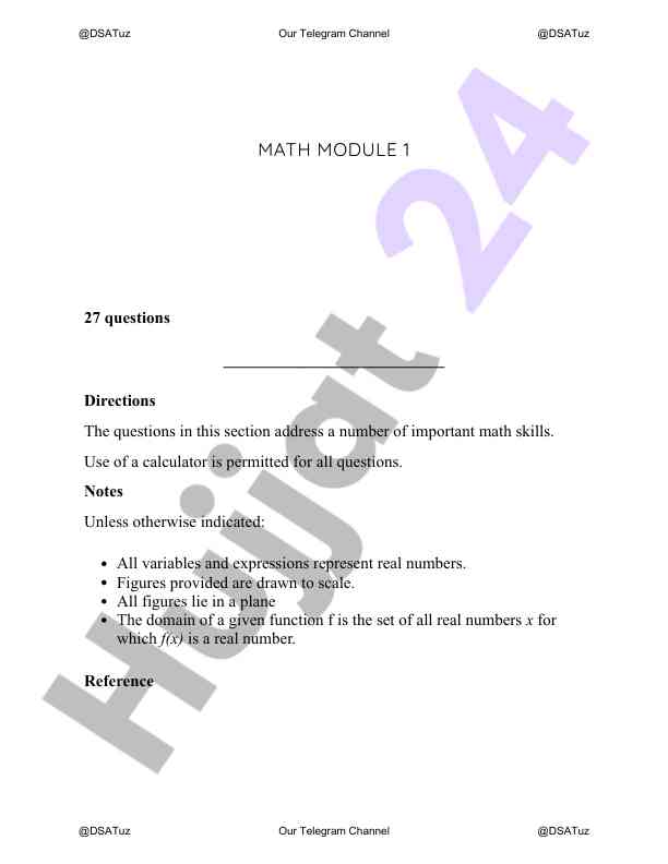 Matematika moduli 1 savollari va hisoblashlar