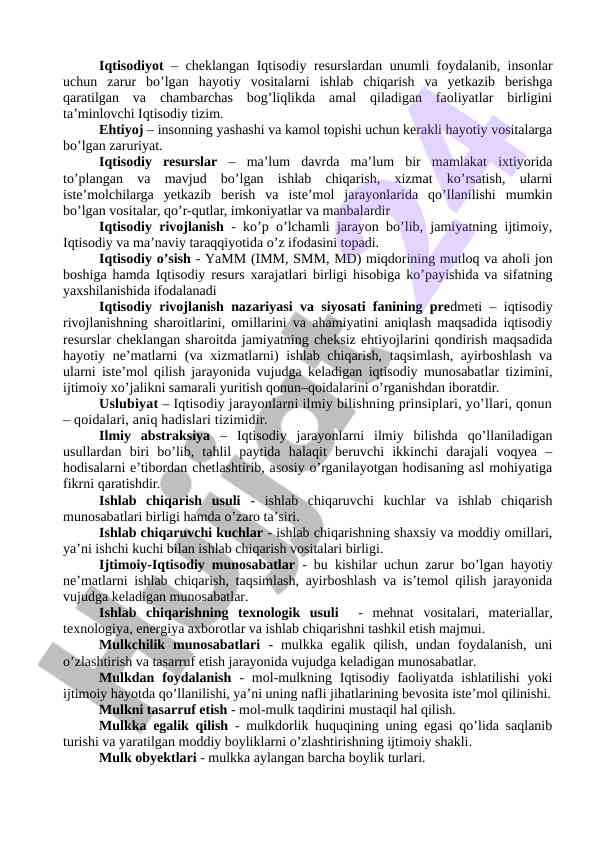 Iqtisodiy rivojlanish nazariyasi va siyosati