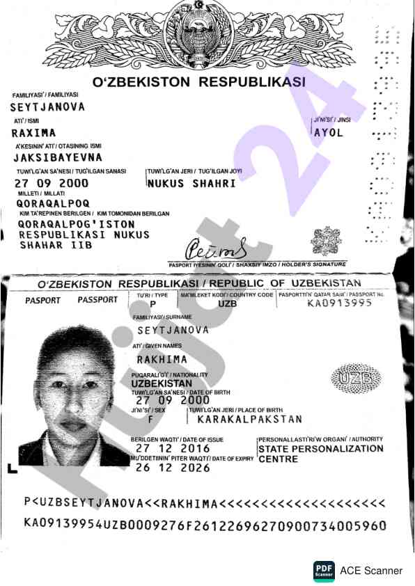 Ace scanner foydalanish bo'yicha qo'llanma
