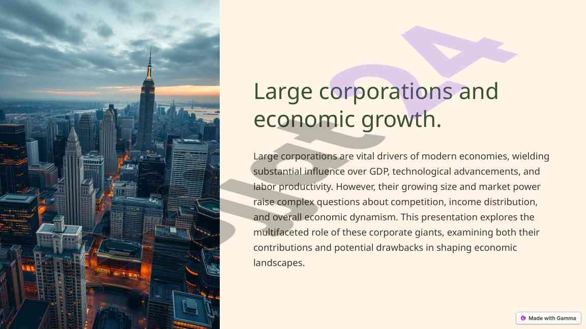 The role of large corporations in economic growth