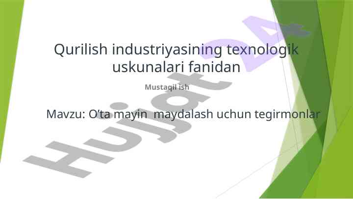 O‘ta mayin maydalash uchun tegirmonlar
