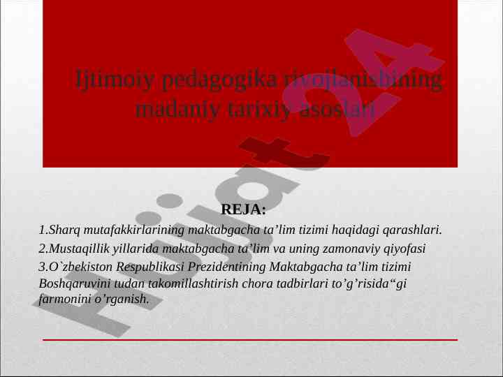 Ijtimoiy pedagogika rivojlanishi tarixi va asoslari