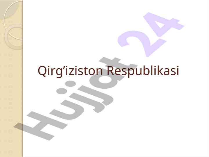 Qirg‘iziston respublikasi geografiyasi va iqlimi