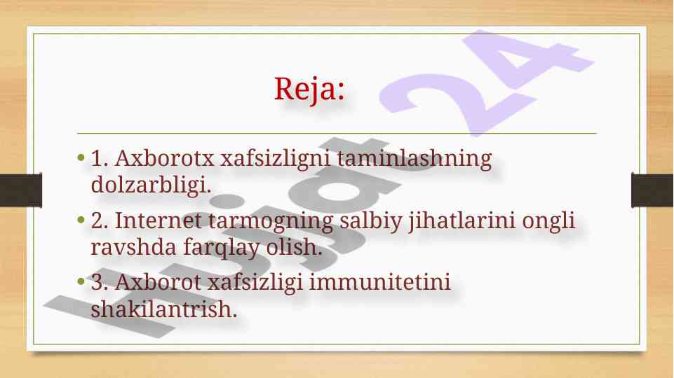 Axborot Xafsizligi Taminlashning Dolzarbligi