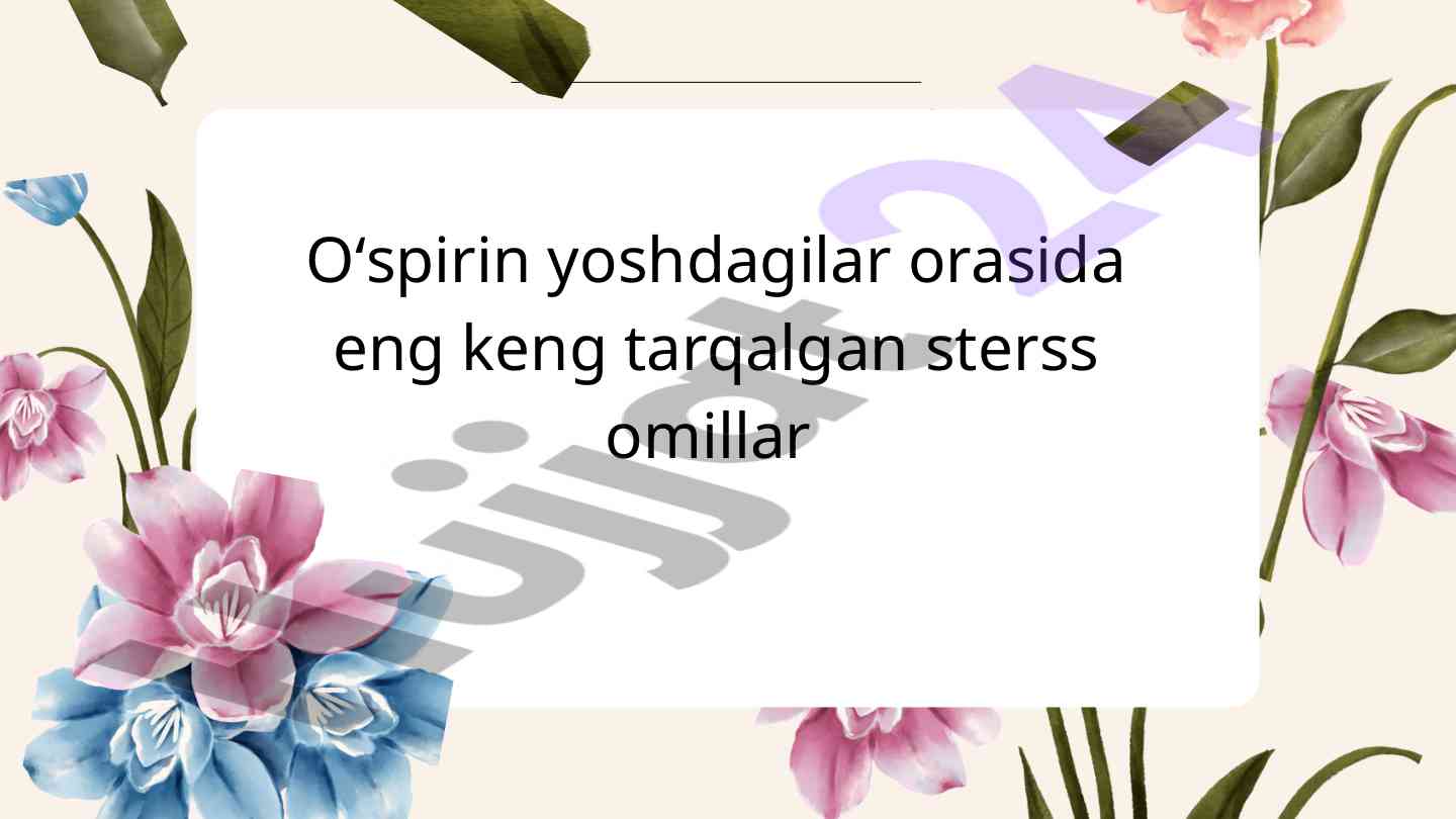 Stressning psixologik ta’siri va sabablari