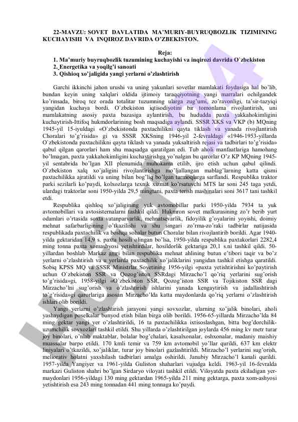 Sovet davlatida ma'muriy buyruqbozlik tizimi
