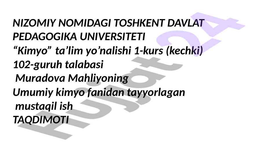 Eritmalarning konsentratsiyalarini ifodalash usullari