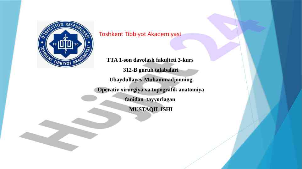 To‘g‘ri ichak tushishida operatsiyalar tahlili