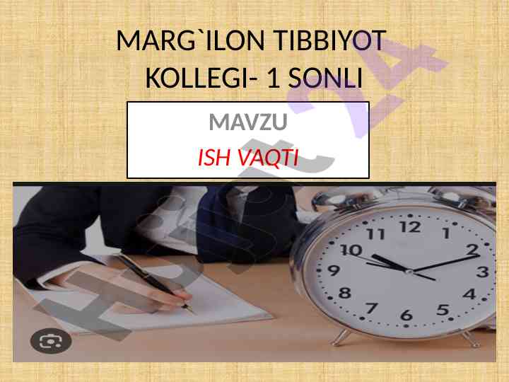 Mavzu ish vafti boshqa davlatlarda o'rtacha