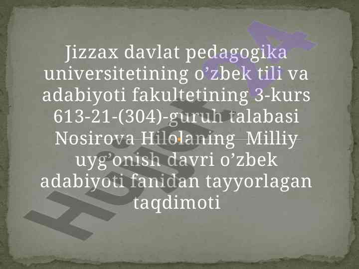 O‘zbek adabiyotida zavqiy hayoti va ijodi