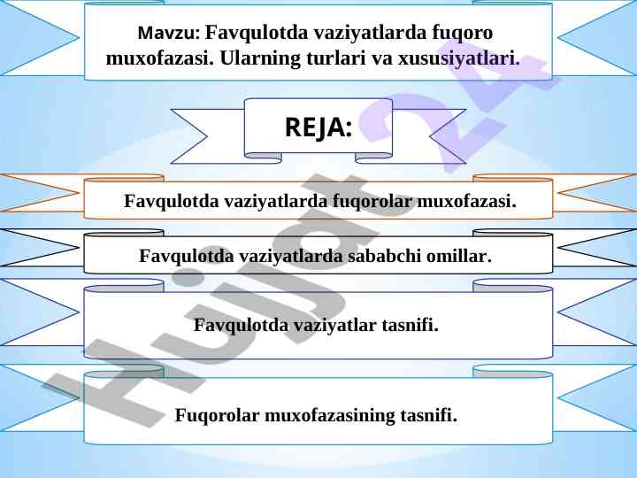 Favqulotda vaziyatlarda fuqoro muxofazasi tahlili