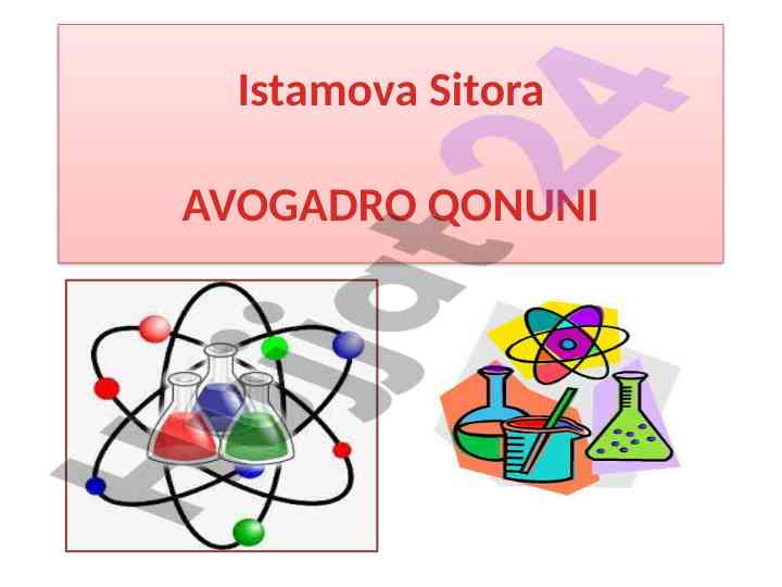 Avogadro qonuni va gaz molekulalari haqida