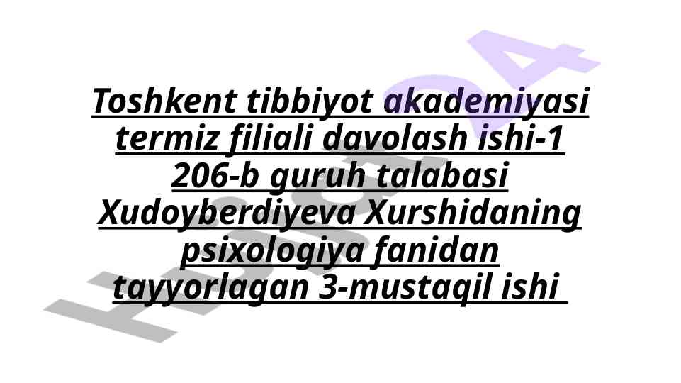 Sharq mutafakkirlarining psixologik qarashlari