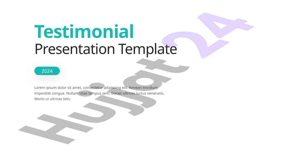 Testimonial presentation template 2024