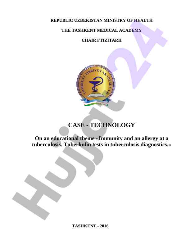 Immunity and allergy in tuberculosis diagnostics