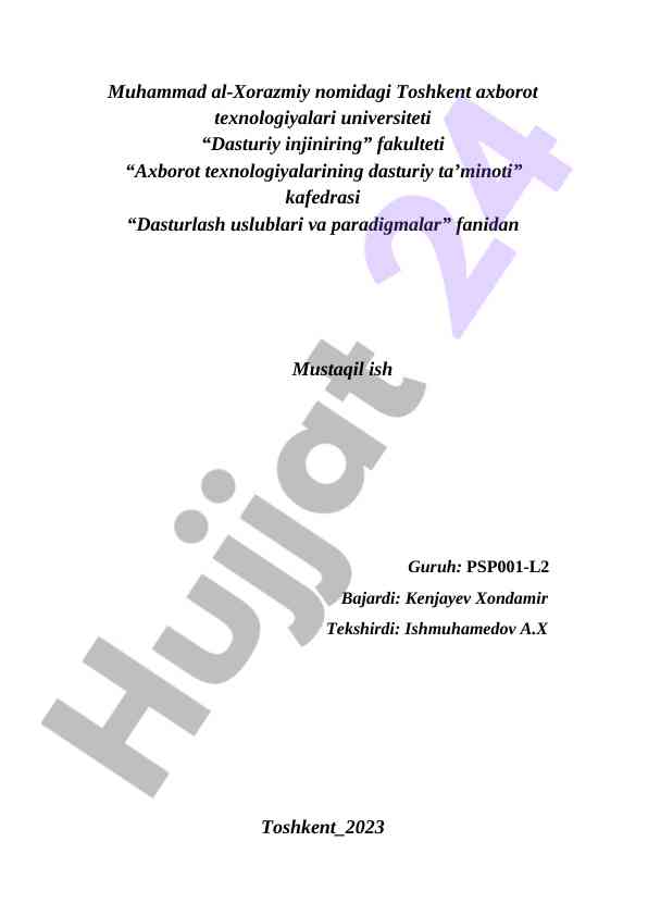 Quyi darajadagi dasturlash tili va afzalliklari